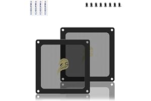 YIMATEECO 90mm Fan Dust Filter PC for Computer Cooler/PSU/Routers PVC Dustproof Magnetic Dust Filter Cover, PC Case Cover Fan Grills Mesh Filter (PVC Gentleman, 90 * 90mm, 2pcs, Black)