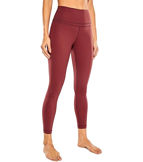 Damen Sport Leggings High Wasit Sporthose Yogahose Blickdicht Lange Yoga Leggins - Naked Feeling - 63cm