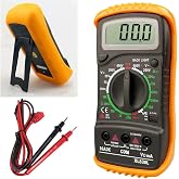 Rehomy LCD Dijital Multimetre Voltmetre AC DC Voltage Otomatik Ranging Multi Metre Test Cihazı Circuit Checker Buzzer (Sarı)