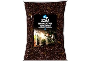 ZOMA Substrato per Terrario Piante – Terriccio drenante con Humus, Inerti e Carbone attivo per piante terrario – Mantiene l’Idratazione Senza Ristagni, 100% Naturale Senza Concimi Chimici - 6l