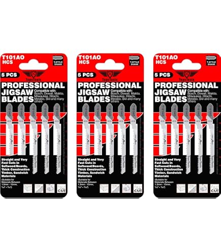 Lot De 15 Lames De Scie Sauteuse T101D - Coupe Bois Rapide Et Nette - Compatibles Bosch, DeWalt, Makita, Etc.