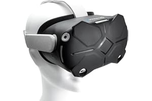 VR PRIMUS® Cover - Housse de Protection Compatible avec Meta Quest 2 - Accessoires de Couverture en Silicone - Noir
