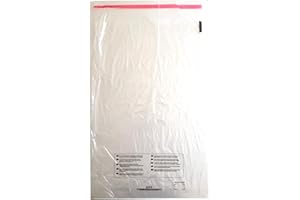 CITY OUTLET FBA Approved Self Seal Crystal Clear Quality Made in UK Poly Bags with Suffocation Warning in 10 Languages Great for FBA Stock Poly Packaging Bagging (20 x 30" - x50)