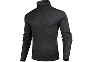 Sykooria Maglione Dolcevita Uomo Invernale Maglioncino a Collo Alto Manica Lunga Maglioni Lupetto Pullover Slim Fit a Costine Maglia Sweater S-XXL