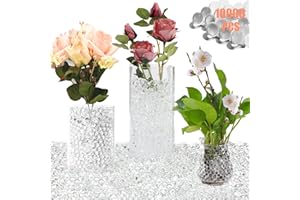 DEVENIRRICHE 10000 Water Beads, Clear Jelly Water Gems Water Gel Jelly Balls Vase Filler Beads for Floating Candles Making, Wedding Party Decoration Centerpiece, Festive Floral Decoration Flower Arrangement