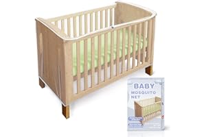 KAKVEIAI Moustiquaire Bebe lit, Moustiquaire pour Chat avec Fermeture éclair, Moustiquaire Portable pour Lit Bébé Lit de Maille Fine Anti-Moustiques pour lit de bébé et Berceau