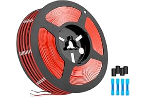 Cavo Elettrico Silicone 14AWG-THUN-CT 2,07mm² cavo elettrico [6m nero e 6m rosso], Fili elettrici in Rame Stagnato a Trefoli, Resistente alle Alte Temperature per Auto RC e Drone