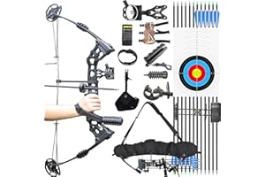 wolfman Archery Compound Bow Set Adults 20-70 LBS, Draw Length 24"-30", Hunting Bow with All Accessories for Archery Hunting Target Shooting practice LRT/RTH