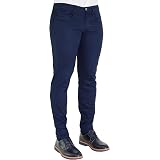 Pantaloni Uomo sartoriali Blu Chiaro Casual Elegante Slim Fit Made in Italy  : Amazon.it: Abbigliamento