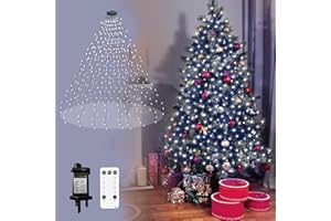 Neonawall Christmas Tree Lights 2m 400 LED String Plug in Fairy Lights Mains Powered Xmas Decorations 16 Strands 8 Modes Remote Waterproof for Indoor Outdoor Decoration