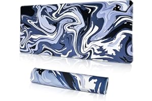 Vicloon Duża podkładka pod mysz, 800 x 300 mm, gamingowa, antypoślizgowa, zszyte krawędzie, długa podkładka pod mysz pod klawiaturę komputerową, mata na biurko