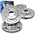 For 1989-1992 Toyota Cressida R1 Concepts eLine Front Rear Drill/Slot Brake Rotors Kit
