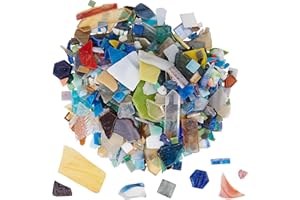 ‎VBS VBS XXL Bruchmosaik 2Kg Größen- und Farbenmix Bruchstücke Mosaiksteine Mosaik Steine Fliesenbruch Bastelmosaik bunt gemischt Glasscherben Tiffanyglas