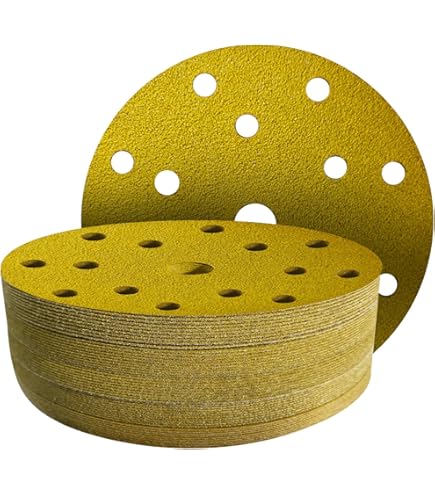 50 stuks 150 mm klittenband schuurpapier, excentrische schuurschijven, 15 gaten korrel 80 diamantvorm schuurpads, schuurmiddelbestand tegen toevoegingen voor excentrische schuurmachine, slijpmachine