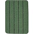 Saral Home Rectangular Striped Soft PP Yarn Durable & Washable Multipurpose Doormat for Home/Kitchen/Living Area/Office Entrance with Anti Skid Backing | Quick-Drying Mats (Green, 45X60 CM)