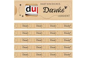 Dajidafu 20 Stück Dankeschön Geschenke, "Du Hast Ein Dickes Danke Verdient" Duplo Verpackung Filzhüllen für Lehrer Mitarbeiter Freunde Kollegen Klassenkameraden Familie