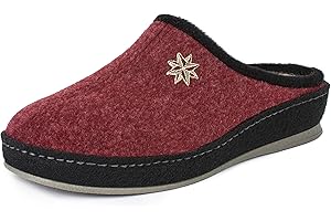 Schawos Pantofle domowe dla kobiet, wysokiej jakości pantofle, Made in Germany, z anatomicznie ukształtowaną wkładką i aktywną amortyzacją pięty