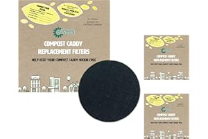 THE CADDY COMPANY Compost Caddy Spare Filters - For Chetnole Ceramic Caddies (6 Pack)