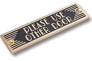The Metal Foundry Please Use Other Door Metal Door Sign. Art Deco Style Home Decor Accessories Door Or Wall Brass Plaque. Handmade In England.