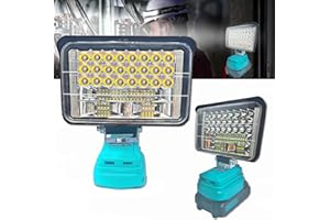 BYCZONE LED Work Light for Makita 18V Battery, 60W 4500LM Portable Flood Lights Jobsite Light Spotlight Tool, Cordless LED Wide Beam Flashlight for Repairing, Outdoor, Camping, Fishing, Emergency (No Battery)