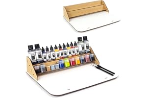 PROSCALE Mesa de trabajo soporte organizador pinturas modelismo miniaturas. Kit mesa trabajo paint station pinturas pinceles vallejo citadel miniaturas warhammer maquetas (Mesa Universal)