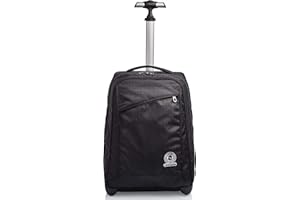 Invicta Trolley Scuola Benin, Nero, 2 in 1, con Spallacci Uso Zaino, Maxi Capienza, Zaini e Trolley, Viaggio e Tempo Libero, Unisex
