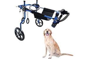 KAJILE Adjustable 2-Wheel Dog Wheelchair, XXL-2 Size for Disabled Dogs, Rear Legs Rehabilitation, Suitable Height 55-70 cm, Width 24-32 cm, Length 35-45 cm