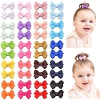 Lot De 24 Pinces à Cheveux Doublées Pour Bébé Fille - 12 Styles Différents, 7,6 Cm, Assortiment Coloré