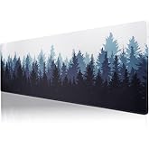 Klasse Pro - 10 Farklı Model Dikişli Kenar 90x40 cm Oyuncu Gaming Mouse Pad (Misty Forest, 90x40 cm)