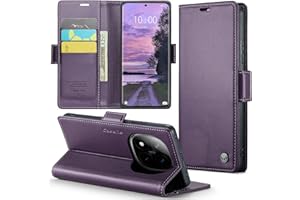 Rerzoiro Funda para Xiaomi Redmi Note 14 Pro 5G / Poco X7, Funda de Cierre Magnético, Cartera de Cuero PU con [Bloqueo RFID], Soporte, Ranura para Tarjetas, Case para Redmi Note 14 Plus 5G, Púrpura