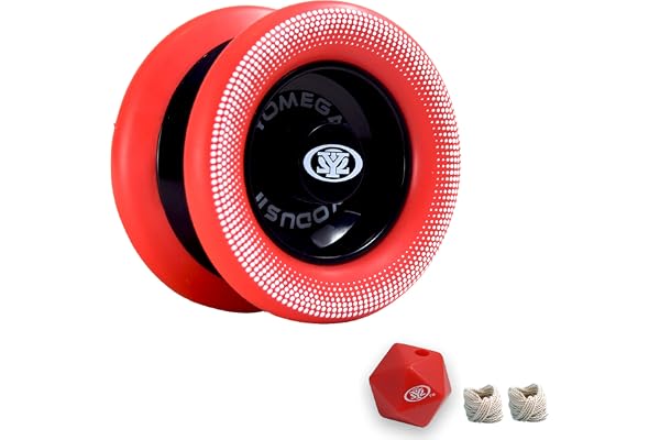 Yomega Xodus II YoYo - Avec technologie de roulement à rouleaux, jantes en caoutchouc et design en forme d'aile - Jeu professionnel réactif YoYos niveau intermédiaire (noir rouge)