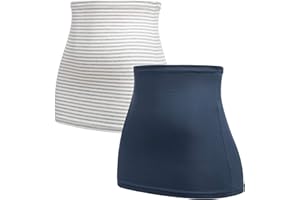 Herzmutter Cinturón de Maternidad - 2 Partes - Faja de Maternidad - Banda para Futura Mama - Moderno-Ajustado-Práctico-Elástico – Unicolor - algodón - 6300