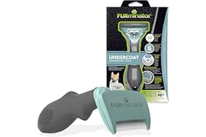 Furminator T691659 Zgrzebło do Pielęgnacji Sierści Małych Kotów, S, Szary/Zielony
