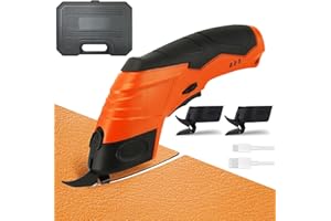 Pilipane Electric Scissor, Cordless Dressmaking Scissors, 3.6V 2500mAh Rechargeable Cutter Shears with 2 Cutting Blades for Cutting Fabric Carpet and Leather
