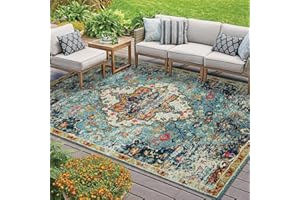 HGTRH Alfombra Exterior Terraza Muy Resistente, Alfombra Exterior Impermeable Cuadrada, Resistente A Los Rayos FáCil De Limpiar Alfombras De áRea para JardíN Exterior, Terraza y BalcóN