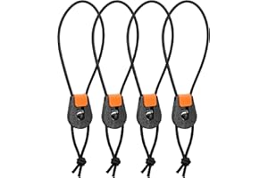 SAMSFX Correa rápida para caña de pescar para soportes de poste, organizador de correas de cuerda elástica (20 cm), color negro y naranja