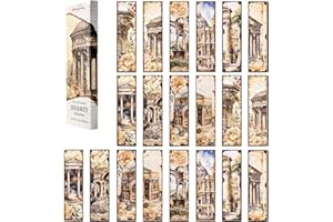 AVECMOI Set di 20 Segnalibri in Stile Vintage, Tema Viaggio, Segnalibri di Carta per Insegnanti, Studenti e Amanti dei Libri (Giallo)