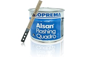 SOPREMA ALSAN Flashing Quadro | 5,0 kg/Gebinde | einkomponentiger Flüssigkunststoff zur sicheren Abdichtung und Herstellung von Details und Anschlüssen im Flachdach (5 kg/Eimer | Farbe: basaltgrau RAL 7012)