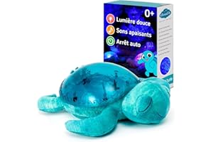 Cloud b Veilleuse Apaisante Projecteur de fonds marins avec sons apaisants | Luminosité et vitesse du mouvement réglables | Arrêt automatique | Veilleuse Musicale Tortue Tranquil Turtle Aqua
