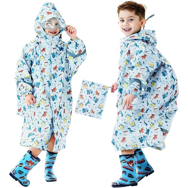 Impermeabile Bambini Con Cappuccio | Tuta Antipioggia Unisex | Leggero E Antivento | 1-8 Anni - Foto 9