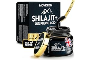 MOVEZEN Shilajit + Supports Energy, 100% Pure Himalayan Shilajit Gold Grade, Authentic Shilajit Resin 30g, Rich in Fulvic and Humic Acid, +85 Minerals & Trace Elements