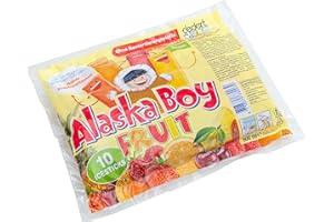 Alaska Boy Icesticks Fruit (20x 500ml) | 200x Wassereis mit je 50ml | Vegan | Glutenfrei | Laktosefrei | Wassereis-Großpackung mit Fruchtsaft | 5x Geschmacksrichtungen Stangeneis zum einfrieren