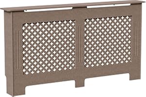 Vida Designs Oxford pour radiateur Brut Traditionnel Brut Naturel Armoire en MDF, Grande