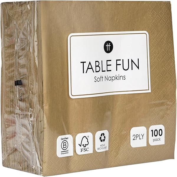 Lot De 20 Serviettes En Papier Motif Vigne Dorées Sur Fond Rouge Pour