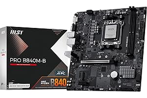 MSI PRO B840M-B, scheda madre mATX – compatibile con processori AMD Ryzen serie 9000/8000 / 7000, socket AM5 – DDR5 Memory Boost (oltre 8000 MT/s in OC), PCIe 4.0 x16, M.2 Gen4, LAN 2.5G