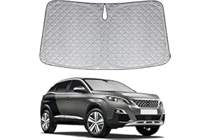 ZWPARTS Pare-Soleil pour Pare-Brise Remplacement pour Peugeot 5008 2017-2024, Pliable Pare-Soleil pour Pare-Brise de Voiture, Bloque 99% des Rayons UV et Maintient Votre Véhicule au Frais