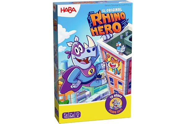 HABA 2013172002 - Rhino Hero - Originalet, det klassiska spelet för barn med skicklighetsbord över 5 år