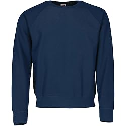 Fruit Of The Loom Men's Raglan Sweatshirt Jumper – S To 4XL (Pullover, Cotton Blend, Morocco)