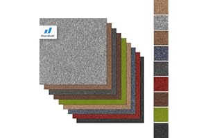 Floordirekt Carpet Tile, Moscow (50 x 50 cm) Loose Laying Bitumen Back Carpet Tiles, Non-Slip Carpet Plank Flooring for Office, Hotel and Home, Easy to Clean (Green)