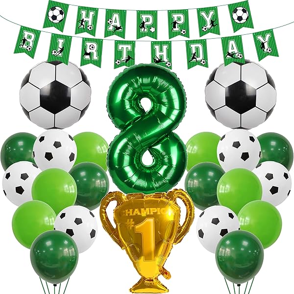 Bougie Chiffre Anniversaire Football - Numéro 7 - Décoration Gâteau Sportif - Pour Fête Garçon/fille